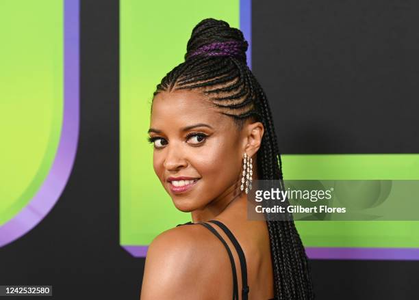 Renée Elise Goldsberry at the premiere of Disney+'s "She Hulk: Attorney at Law" held at the El Capitan Theatre on August 15, 2022 in Los Angeles,...