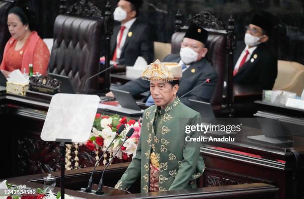 Indonesia's President Joko Widodo delivers his annual state of the nation address followed by a speech on his 2023 budget proposal at the Parliament...