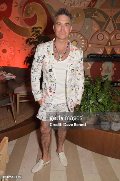 Robbie Williams attends the TCA Ibizan Art Gala 2022 hosted by Darren Strowger and Robbie Furze in aid of Teen Cancer America and Ibiza and...