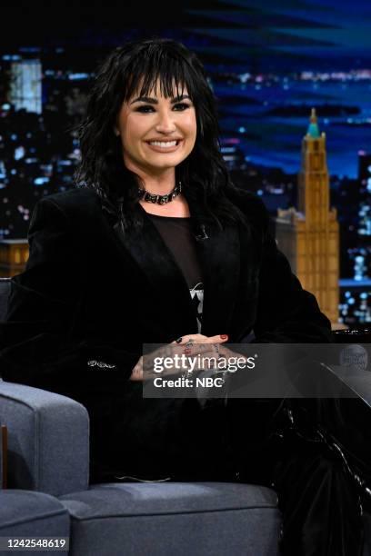 Episode 1700 -- Pictured: Singer-songwriter Demi Lovato during an interview on Tuesday, August 16, 2022 --
