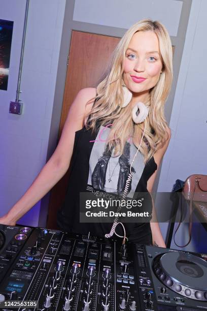 Laura Whitmore DJs at the opening of 'Stranger Things: The Experience', a new immersive experience in Brent Cross, London, inspired by the hit...