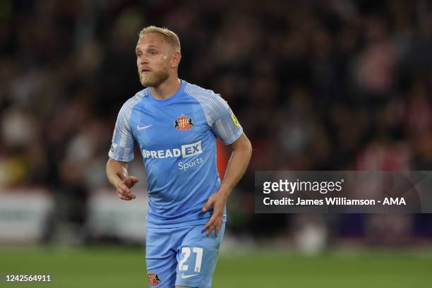Alex Pritchard of Sunderland during the Sky Bet Championship between Sheffield United and Sunderland at Bramall Lane on August 17, 2022 in Sheffield,...