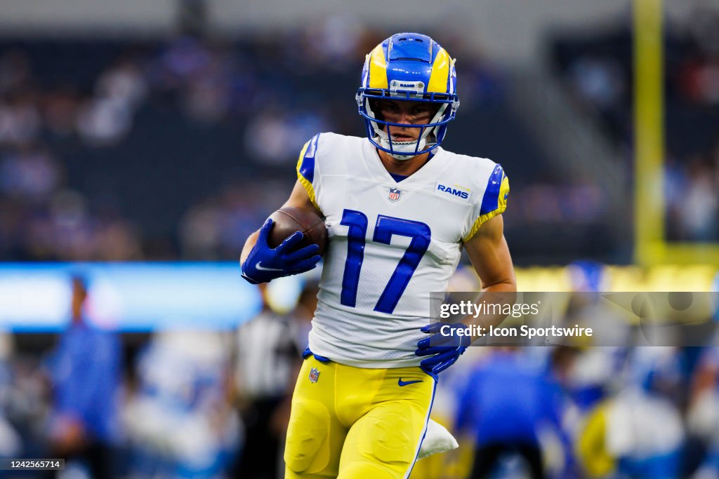 La Rams Wr Los Angeles Rams wide receiver J.J. Koski runs after the catch during ...