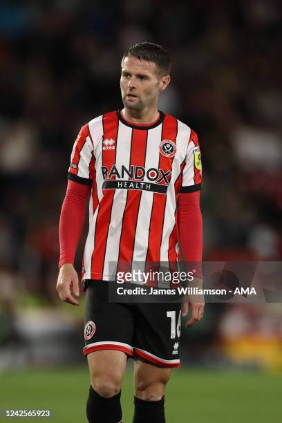 Oliver Norwood of Sheffield United during the Sky Bet Championship between Sheffield United and Sunderland at Bramall Lane on August 17, 2022 in...