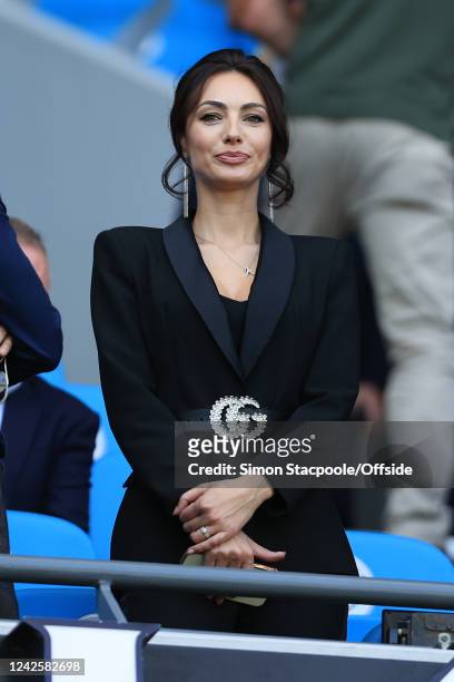 Alesya Blake, wife of Bournemouth Chief Executive Neill Blake, looks on before the Premier League match between Manchester City and AFC Bournemouth...