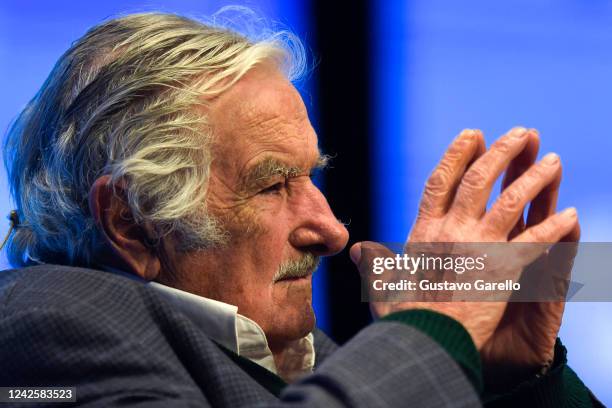 Former President of Uruguay Jose Mujica attends a seminar on inclusion and diversity organized by CELAC at CCK on August 18, 2022 in Buenos Aires,...