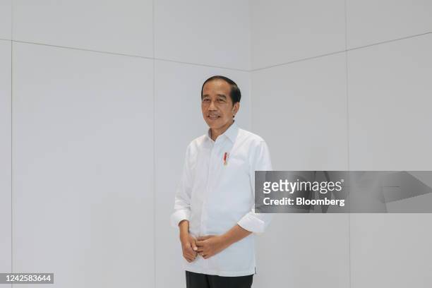 Joko Widodo, Indonesia's president, at the Hyundai Motor Manufacturing Indonesia plant in Cikarang, Indonesia, on Thursday, Aug. 18, 2022. Chinese...