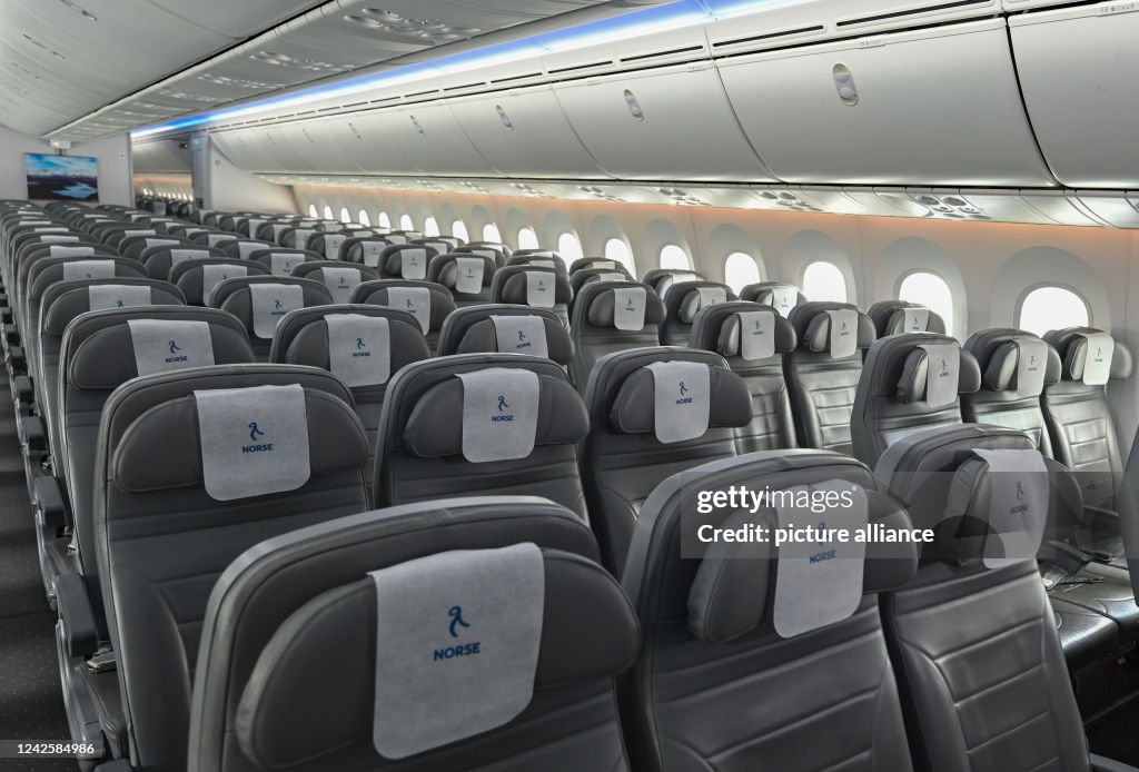 View into a Boeing 787 Dreamliner of the airline Norse Atlantic... News
