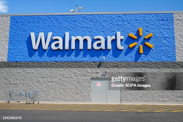 The Walmart logo is displayed outside their store near Bloomsburg.