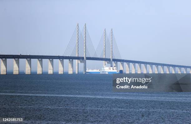 View of the Oresund Bridge that links Denmark and Sweden in Malmo, Sweden on August 17, 2022. Denmark and Sweden are connected by the Oresund Bridge,...