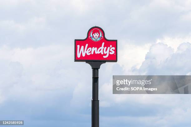 The Wendy's logo is seen above the restaurant near Bloomsburg.
