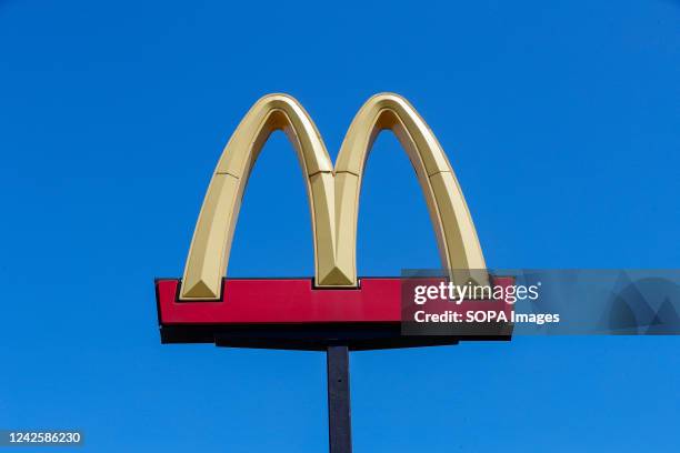 The McDonald's logo is seen above the restaurant in Bloomsburg.