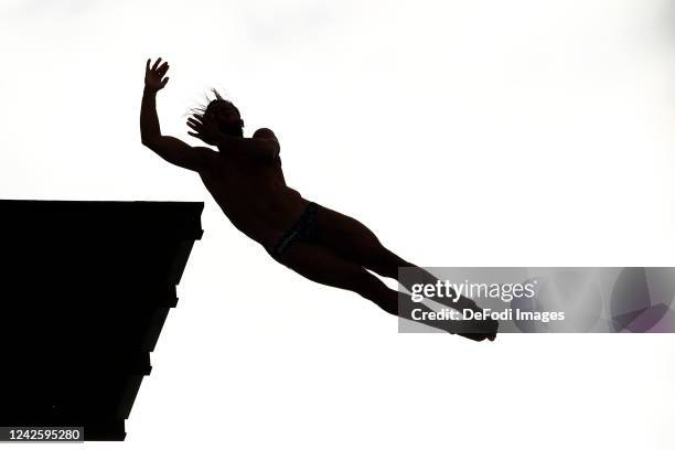 Catalin-Petru Preda of Romania competes during the Day Nine of the European Aquatics Championships Rome 2022 on August 19, 2022 in Rome, Italy.