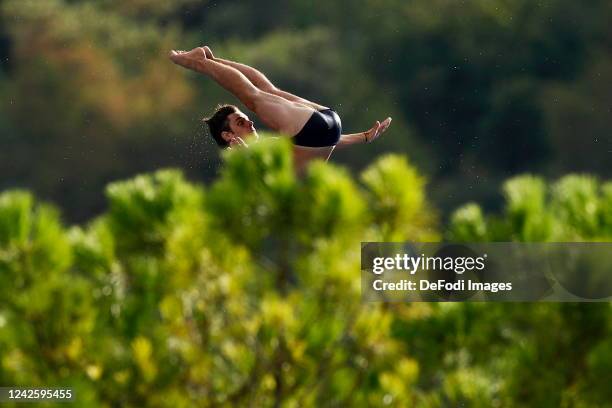Andrea Barnaba of Italy competes during the Day Nine of the European Aquatics Championships Rome 2022 on August 19, 2022 in Rome, Italy.