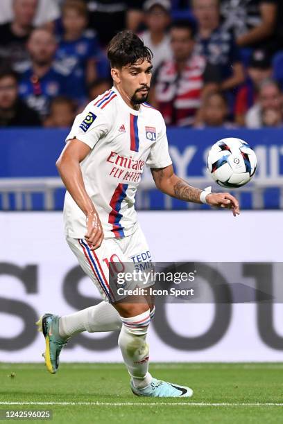 Lucas PAQUETA during the Ligue 1 Uber Eats match between Olympique Lyonnais and ESTAC Troyes at Groupama Stadium on August 19, 2022 in Lyon, France....