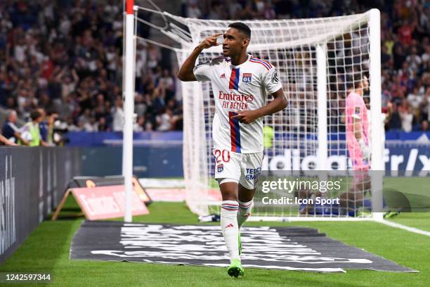 Mateus CARDOSO LEMOS MARTINS during the Ligue 1 Uber Eats match between Olympique Lyonnais and ESTAC Troyes at Groupama Stadium on August 19, 2022 in...