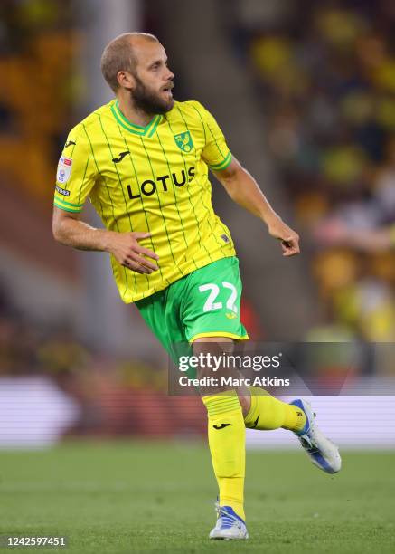 Teemu Pukki of Norwich City during the Sky Bet Championship between Norwich City and Millwall at Carrow Road on August 19, 2022 in Norwich, United...
