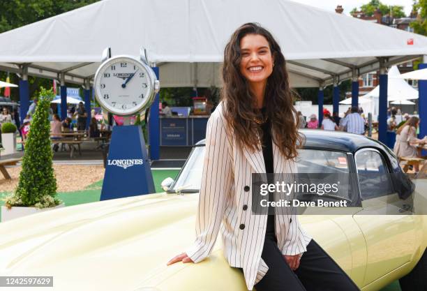 Sarah Ann Macklin attends the Longines Global Champions Tour hospitality lounge, at Royal Hospital Chelsea on August 19, 2022 in London, England.