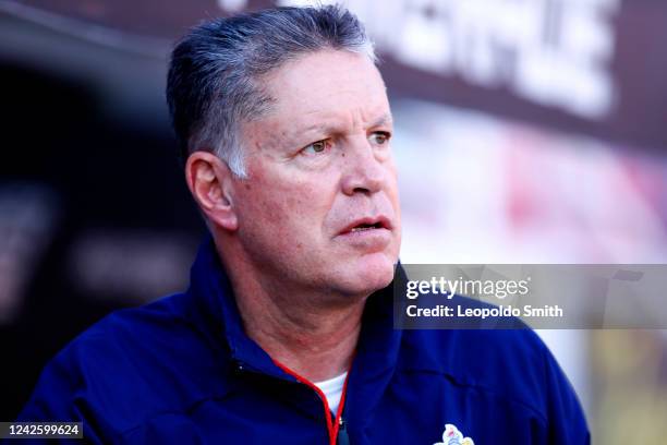 Ricardo Pelaez sports director of Chivas looks on prior the 10th round match between Necaxa and Chivas as part of the Torneo Apertura 2022 Liga MX at...