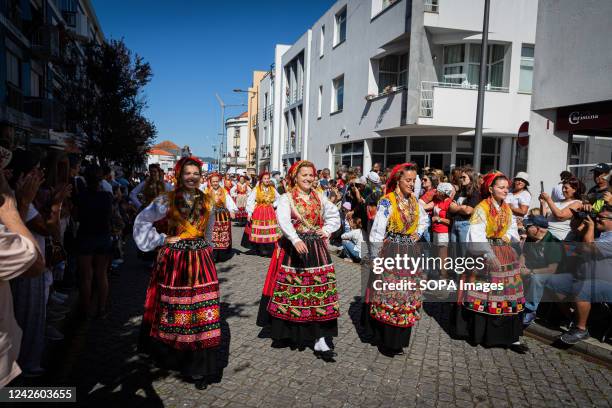 Women in traditional costumes during the Mordomia Parade. Five hundred women wore traditional Viennese costumes during the Mordomia Parade, which is...