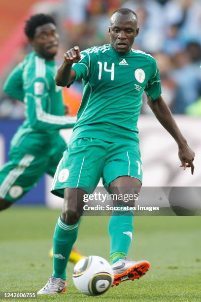 Nigeria Sani Kaita during the World Cup match between Argentina v Nigeria on June 12, 2010