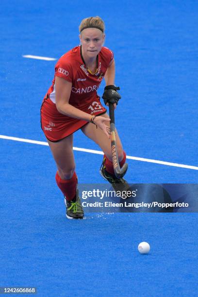 Alix Gerniers of Belgium in action during the Women's Hockey World Cup Pool D match between Australia and Belgium at the Lee Valley Hockey and Tennis...