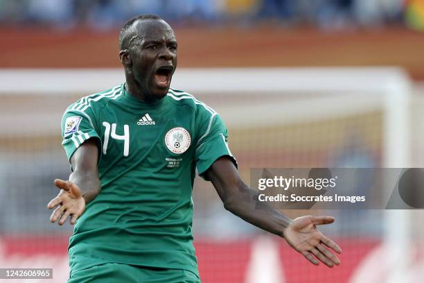 Sani Kaita of Nigeria during the World Cup match between Argentina v Nigeria on June 12, 2010
