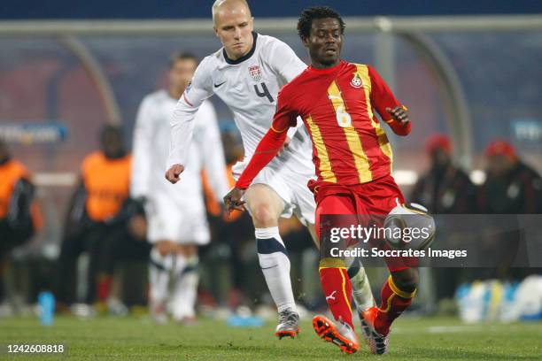 Michael Bradley Ghana Anthony Annan during the World Cup match between USA v Ghana on June 26, 2010