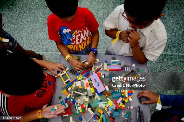 Children celebrates LEGO 90 years of play by introducing LEGO playground in a shopping mall in Mumbai, India, 20 August, 2022. Lego is the largest...