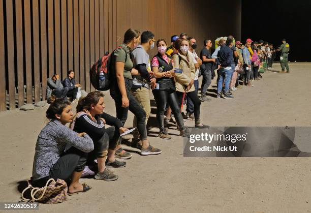 August 20: Migrants attempting to cross in to the U.S. From Mexico are detained by U.S. Customs and Border Protection at the border August 20, 2022...