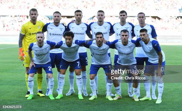 Team picture of SS Lazio during the Serie A match between Torino FC and SS Lazio at Stadio Olimpico di Torino on August 20, 2022 in Turin, Italy.