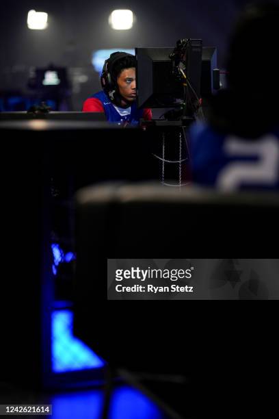 Dre of 76ers Gaming Club plays against Wizards District Gaming during the 2022 NBA 2K League 3v3 Eastern Conference Finals on August 20, 2022 at Pan...