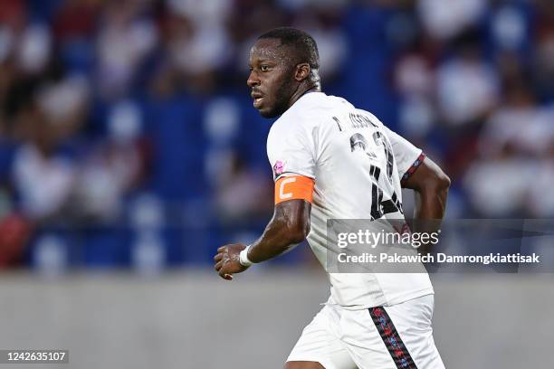 Aly Cissokho of Lamphun Warriors in action during the Thai League 1 match between Lamphun Warriors v Leo Chiangrai United at 700th Anniversary...