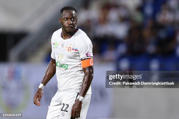 Aly Cissokho of Lamphun Warriors looks on during the Thai League 1 match between Lamphun Warriors v Leo Chiangrai United at 700th Anniversary Stadium...