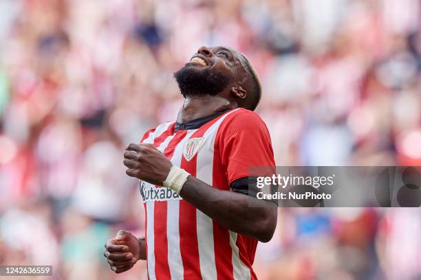 Iñaki Williams Centre-Forward of Athletic and Ghana lament a failed occasion during the La Liga Santander match between Athletic Club and Valencia CF...