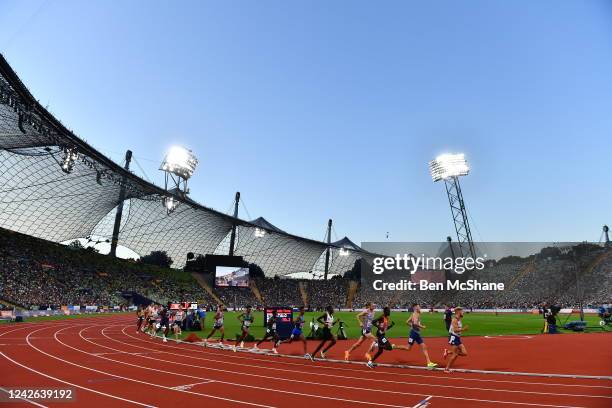 Bavaria , Germany - 21 August 2022; A general view during the Men's 10000m Final during day 11 of the European Championships 2022 at the...