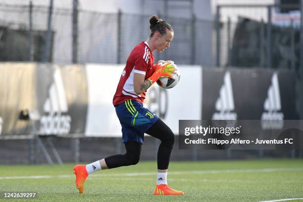 Pauline Peyraud Magnin of Juventus during the UEFA Women's Champions League match between Juventus and Qiryat Gat at Juventus Center Vinovo on August...