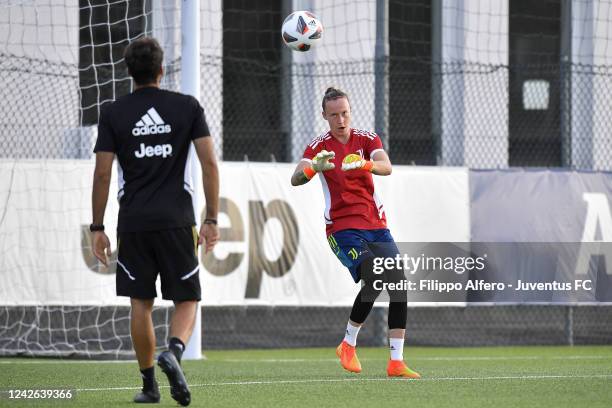 Pauline Peyraud Magnin of Juventus during the UEFA Women's Champions League match between Juventus and Qiryat Gat at Juventus Center Vinovo on August...