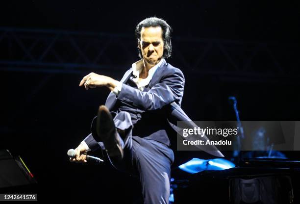 Australian rock band Nick Cave &amp; The Bad Seeds take stage at Parkorman as part of the 50th anniversary of Istanbul Foundation for Culture and...