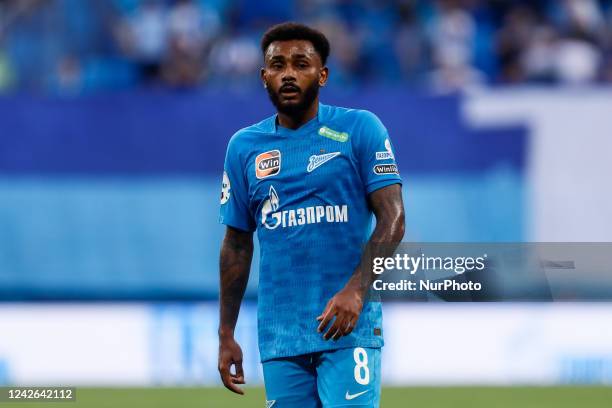 Wendel of Zenit St. Petersburg looks on during the Russian Premier League match between FC Zenit Saint Petersburg and FC Torpedo Moscow on August 21,...