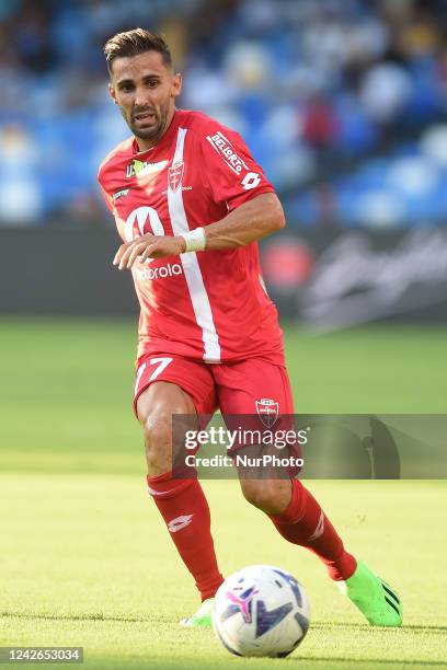 Marco DAlessandro of AC Monza during the Serie A match between SSC Napoli and AC Monza at Stadio Diego Armando Maradona Naples Italy on 21 August...