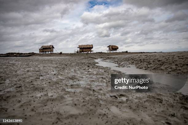 House is seen almost damaged after a heavy storm at Kalabogi village in Khulna. Not too long ago Kalabogi, a coastal village in Bangladesh, was full...