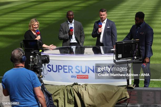 Sky Sports Television Super Sunday being filmed live during the Premier League match between Newcastle United and Manchester City at St. James Park...