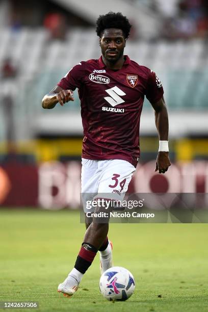 Ola Aina of Torino FC in action during the Serie A football match between Torino FC and SS Lazio. The match ended 0-0 tie.