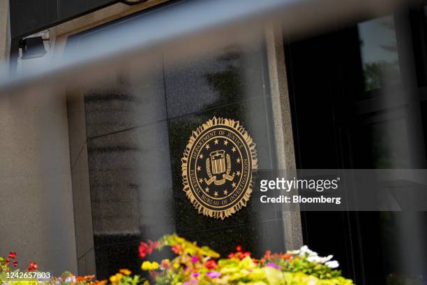 The Federal Bureau of Investigation seal at its headquarters in Washington, D.C., US, on Monday, Aug. 22, 2022. The FBI has come under intense...