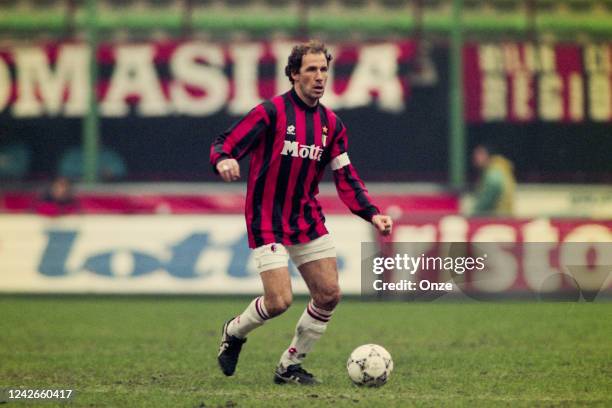 Franco BARESI of AC Milan during the Serie A match between AC Milan and Lecce at San Siro, Milan, Italy on 9th January 1994