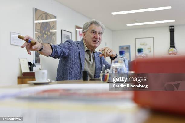 Nick Hayek, chief executive officer of Swatch Group AG, during an interview at the company's headquarters in Biel, Switzerland, on Wednesday, Jul. 6,...