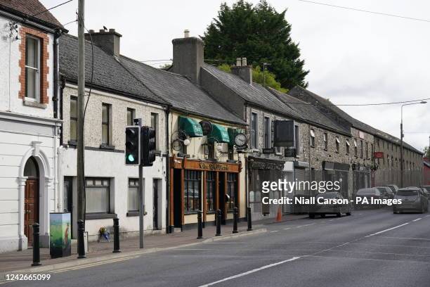 Dublin Road in Monasterevin, Co Kildare, where Dylan McCarthy, from Kilmallock in County Limerick was assaulted on Sunday and later died Tallaght...