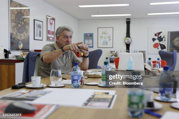 Nick Hayek, chief executive officer of Swatch Group AG, during an interview at the company's headquarters in Biel, Switzerland, on Wednesday, Jul. 6,...