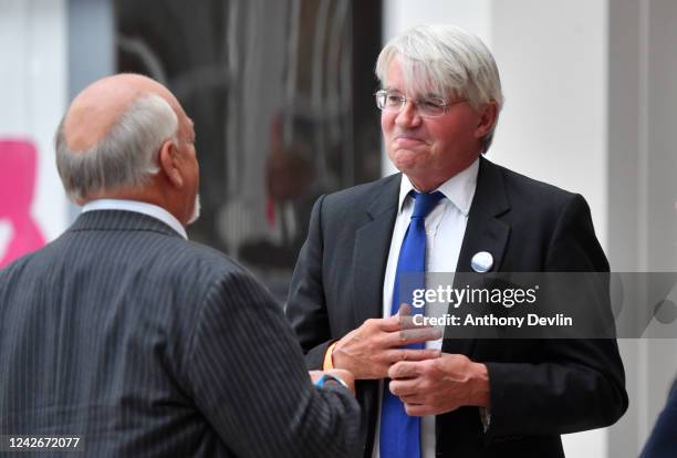 Conservative MP Andrew Mitchell arrives ahead of the Conservative leadership hustings at the NEC on August 23, 2022 in Birmingham, England. Foreign...